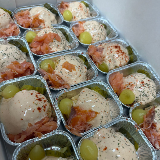 Afbeelding van 14 zalm slaatjes